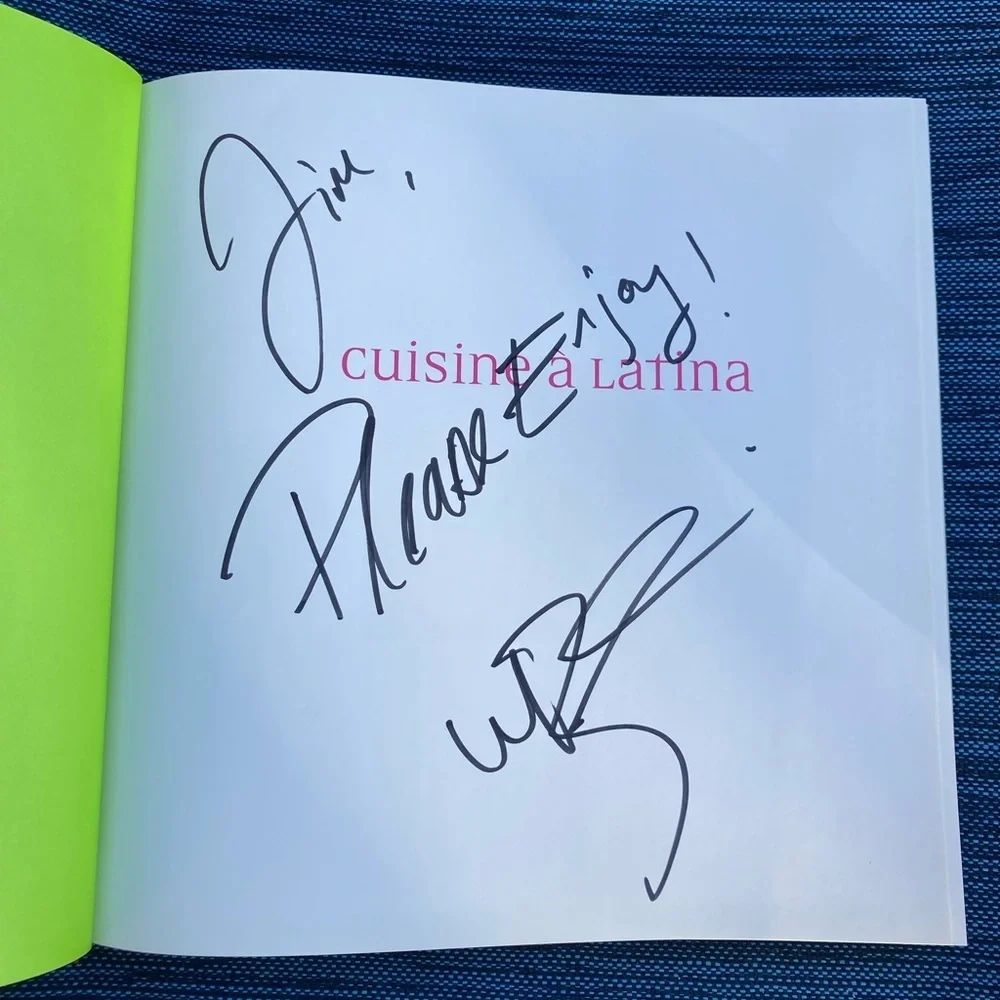 Cuisine a Latina Michelle Bernstein autograph cookbook